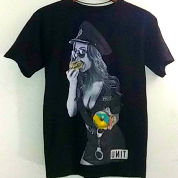 🍩 Sm Men's Sexy Lady Cop Gaphic T 🍩 - Picture 1 of 3
